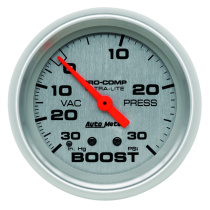 Laddtrycksmätare 66.7mm 30INHG-30PSI (Mekanisk) Ultra-Lite
